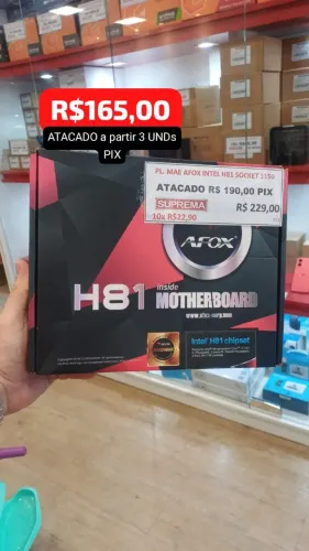 Placa Mae H81 1150 M.2 DDR3 RODA 4GER INTEL VALOR DE ATACADO A PARTIR 3 UNIDADES