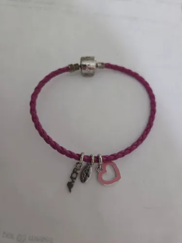 Pulseira vivara couro com berloque