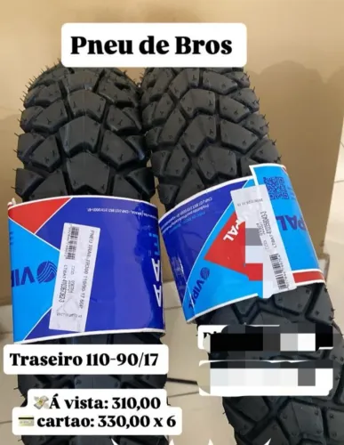 Pneu traseiro da Bros 