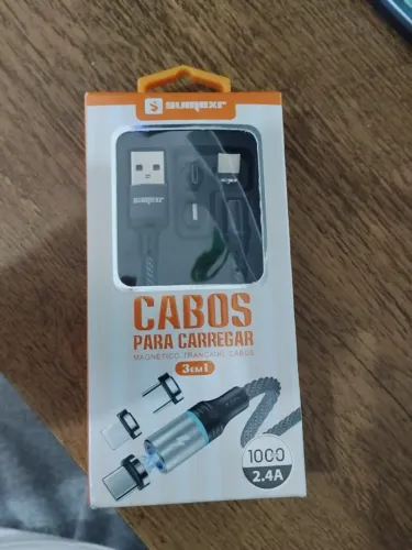 Cabo 3 em. Usb-c, Usb, Ligthing Magnético