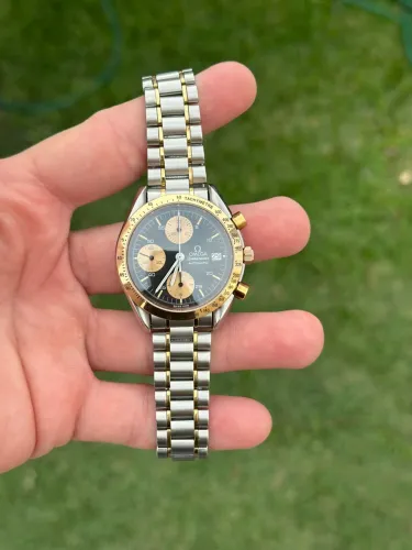 Relógio Omega speedmaster date ouro 18k 3316.50. Raro! Full Set