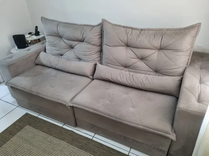 SOFÁ RETRÁTIL SUEDE 2,50m