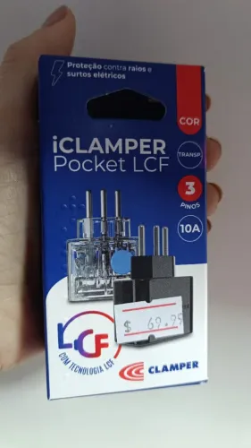 Tomada Protetor Contra Surtos Elétricos Iclamper Pocket Lcf 10a 2p Loja Coimbra Entega