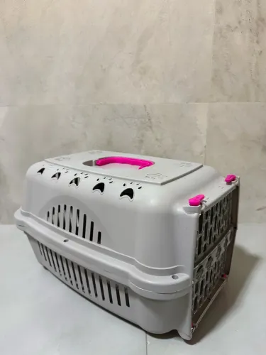 Caixa de Transporte DuraPets Elegance Pink para Cães e Gatos - Tamanho 1