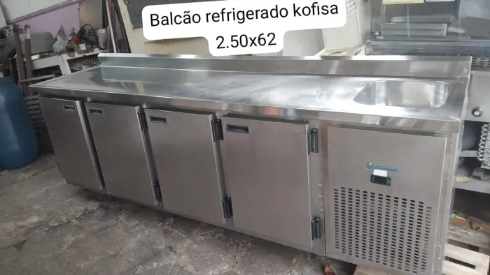 Balcão refrigerado C/ pia kofisa 2.50x60 220v
