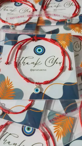 Pulseira Vermelha dos 7 Nós C/ Pingente de Prata 925