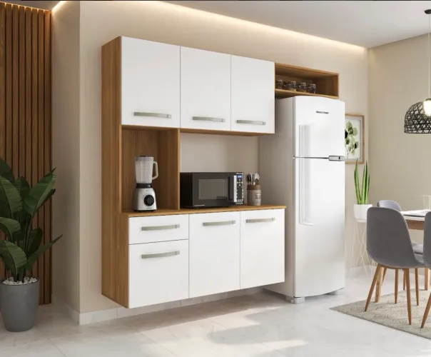 Cozinha Suspensa Compacta com Gaveta