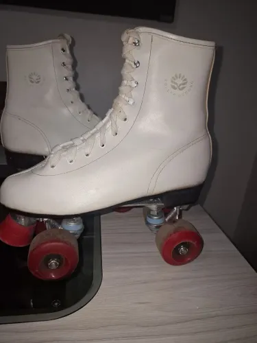 Patins Roller Strong Branco Com bolsa