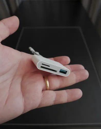 Adaptador Leitor Cartão Sd E Micro Sd P/ Iphone E Android