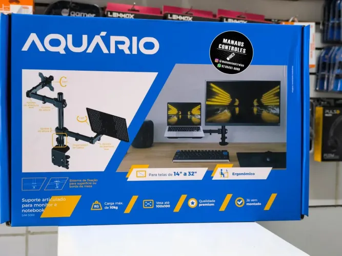 Suporte articulado para monitor e notebook 