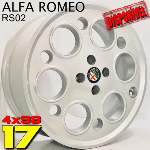 Roda aro 17 Alfa Romeo Rs02 Prata quadrifolio novas