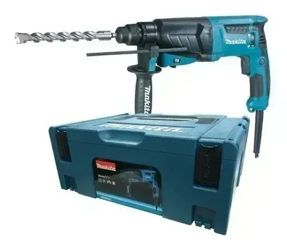 Martelete Makita HR2630J azul com 830W de potência Profissional