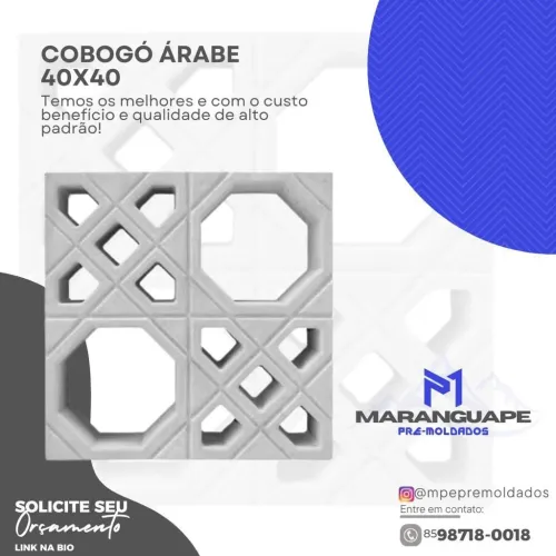 Cobogó Árabe 40x40 - Design Exclusivo para sua Casa!