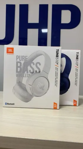 Headphone JBL Tune 510BT - Som Potente em Azul Vibrante ou Branco Elegante - Loja fisica
