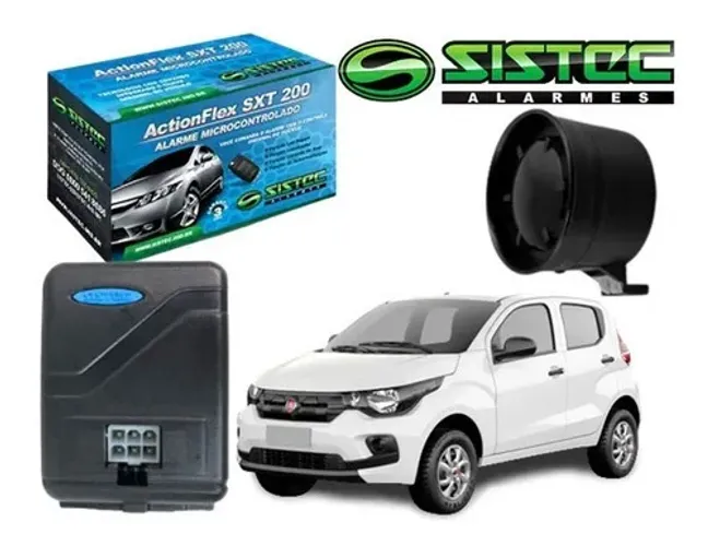 Alarme Sistec Actionflex SXT 200 para carros com Canivete