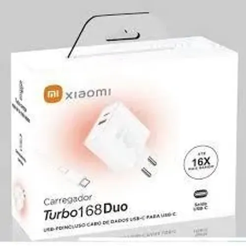 Carregador Turbo Duo 168W Rápido Completo Xiaomi Tipo C MI Xiaomi