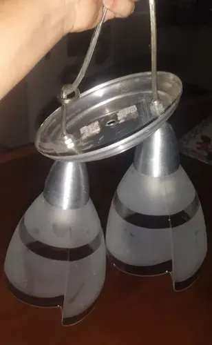 Lustre duplo de Vidro