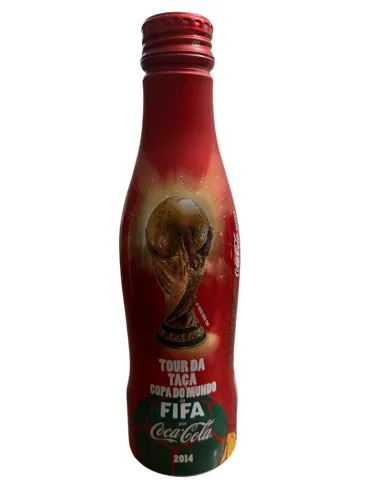 Garrafa alumínio cheia coca cola fifa copa 2014 Brasil 