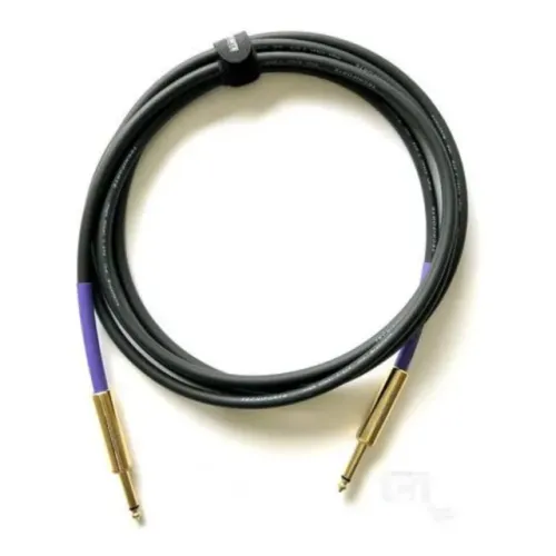 Cabo Tecniforte High Clear 3,05m Som Profissional Plug Reto/Reto Banhado a Ouro Cabo Pro