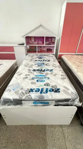 Cama Laura Completa Com Colchão Altura 14cm D20 - Em Oferta