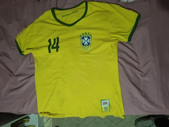 Camisa do Brasil Amarela - Número 14 - Oficial