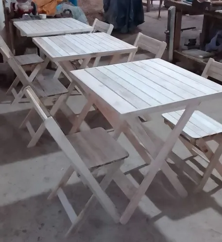 Mesas Dobráveis de Madeira(mesa de bar)