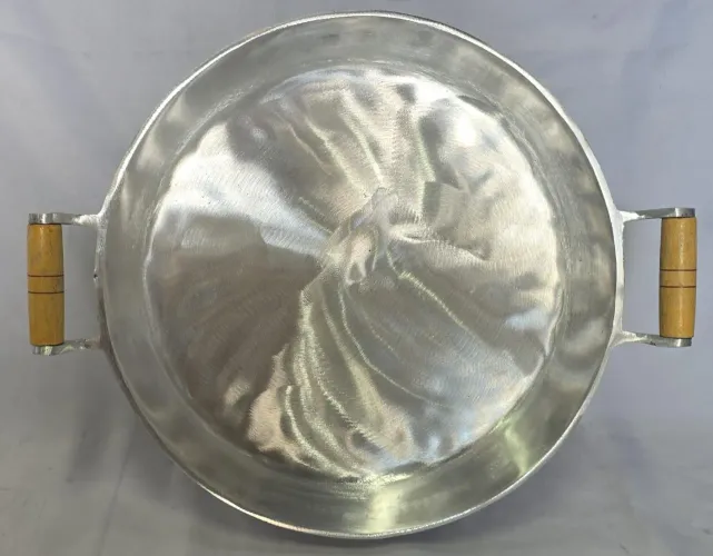 Frigideira paelleira alumínio batido grande 