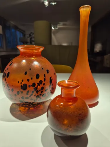 trio murano vermelho e preto de blumenau