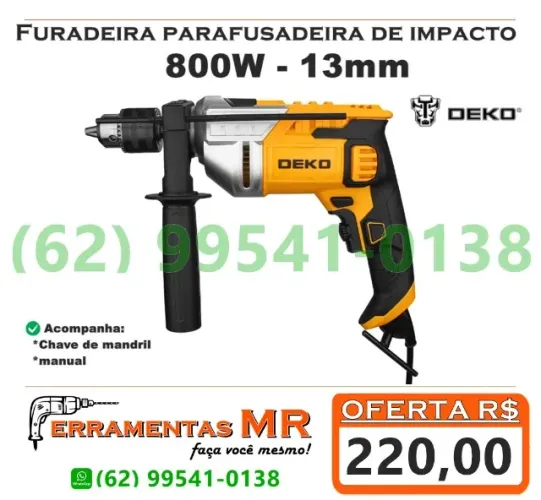 Furadeira Elétrica com reverso 800w 