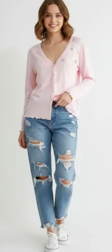 Cardigan Costume bordado  tam m 
