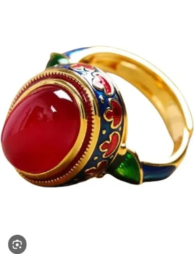 Anel indiano pedra cornalina