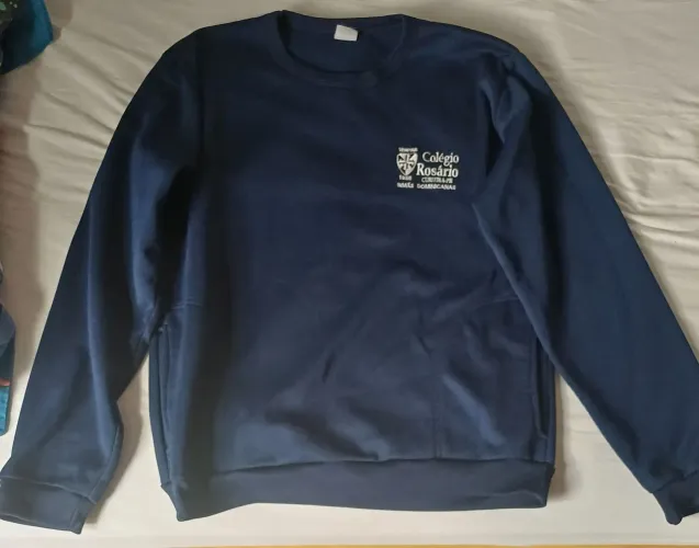 Blusa Uniforme Colegio Rosário Azul tamanho G