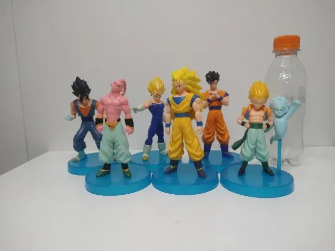 Lote Action Figure Estátuta Dragon Ball Z Saga Boo c/ 6 Peças