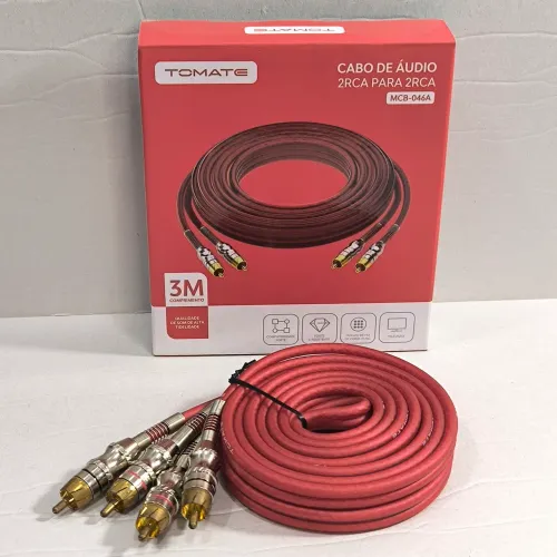Cabo de áudio RCA 3 metros