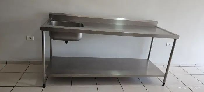 Bancada em Inox com Cuba 