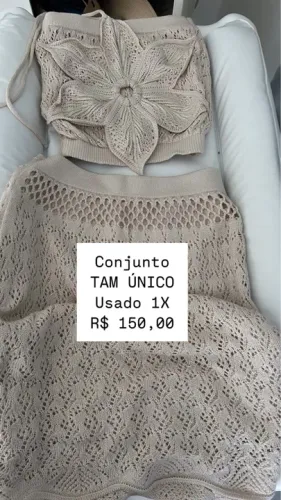 Conjunto Crochê - TAM ÚNICO -
