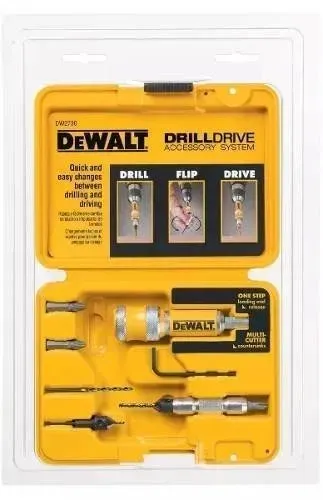 JOGO DE BROCAS ESCARIADORA DEWALT C/BITS C/8PCS TROCA RAPIDA -