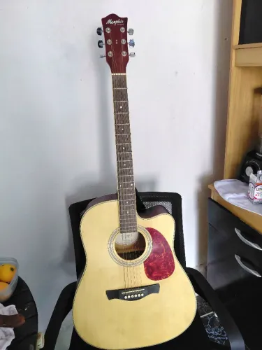 Violão Tagima Memphis MD 18 eletroacústico Dreadnought cutaway aço natural satin