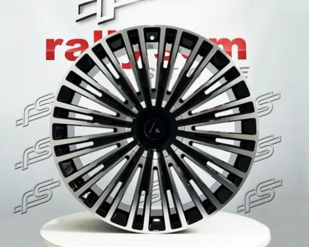 Jogo de Roda Azad Preto Brilhante Diamantado 5x108/114 - 22x8,5 Offset 35