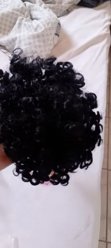 Puff orgânico cacheado 