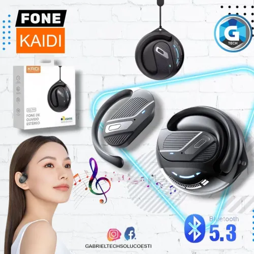 Fone De Ouvido Sem Fios Bluetooth  Kaidi KD-799Touch Condução Ossea #Gtech