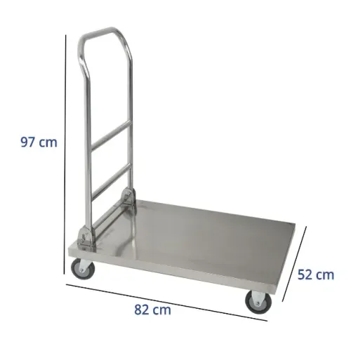 Carrinho plataforma inox