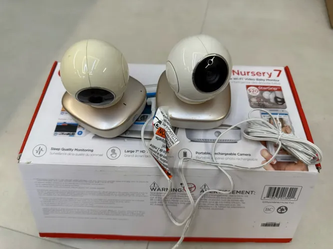 2 Câmeras de Babá Eletrônica Nursery 7 Wi-Fi - Monitoramento de Qualidade do Sono