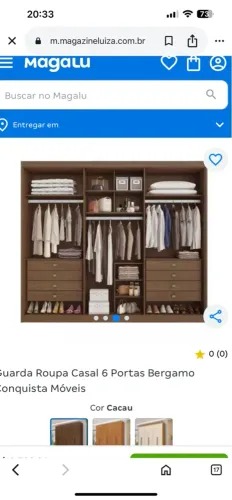 Guarda Roupa Casal Grande 100% Mdf Novo