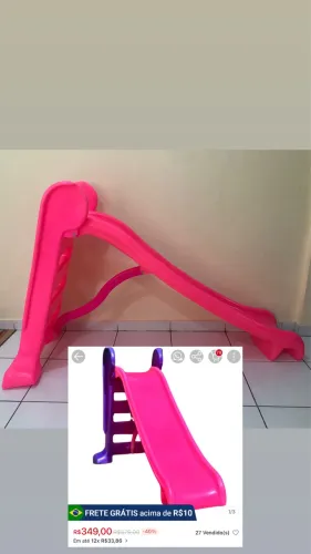 Escorrega infantil menina