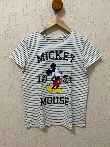 Camiseta Mickey Mouse listrada