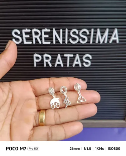 Berloque Harry Potter Prata 925 legítima