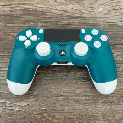 Controle sem fio para PS4 Bluetooth JoyStick verde com branco
