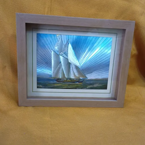 Quadro de barco para decoração de casa churrascaria com design náutico