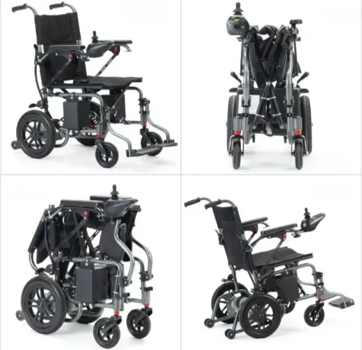 Cadeira De Rodas Motorizada Elétrica Leve Dobrável Winnermed W208E preto
